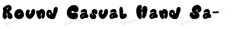 Round Casual Hand Sa字体转换
